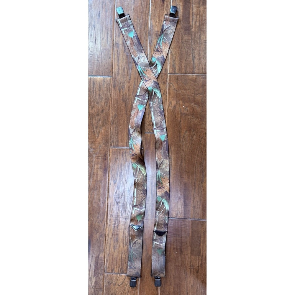 RealTree AP‎ Camo Suspenders 2" Wide Elastic Clip On Adjustable Outdoor Hunting
